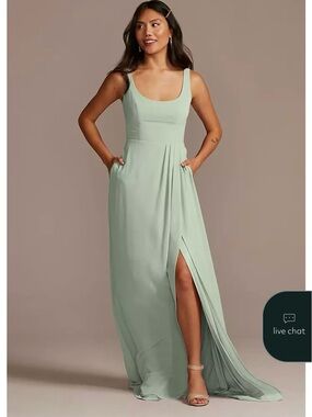 Sage Green Pleated Maxi Skirt
